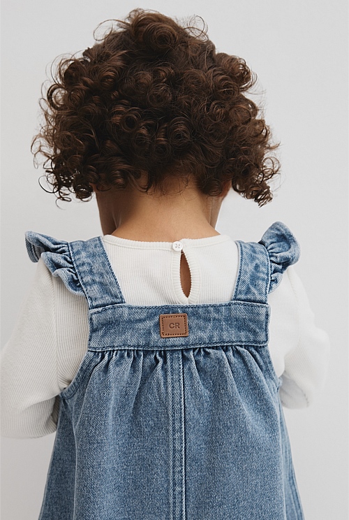 Scallop Denim Pinafore Scallop Denim Pinafore