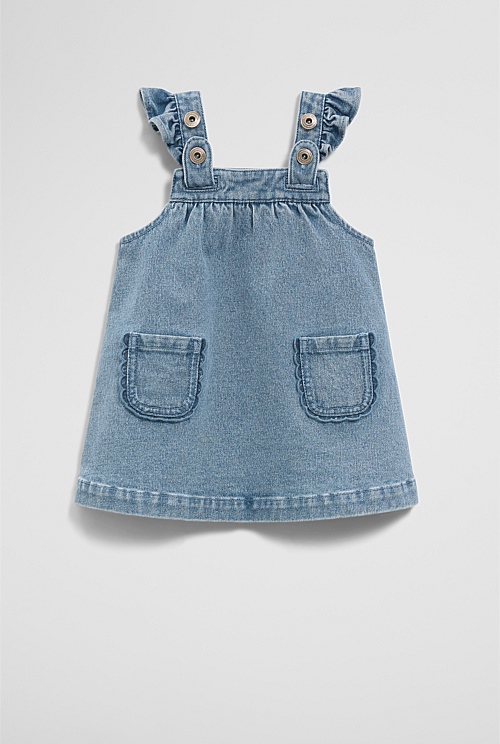 Scallop Denim Pinafore Scallop Denim Pinafore