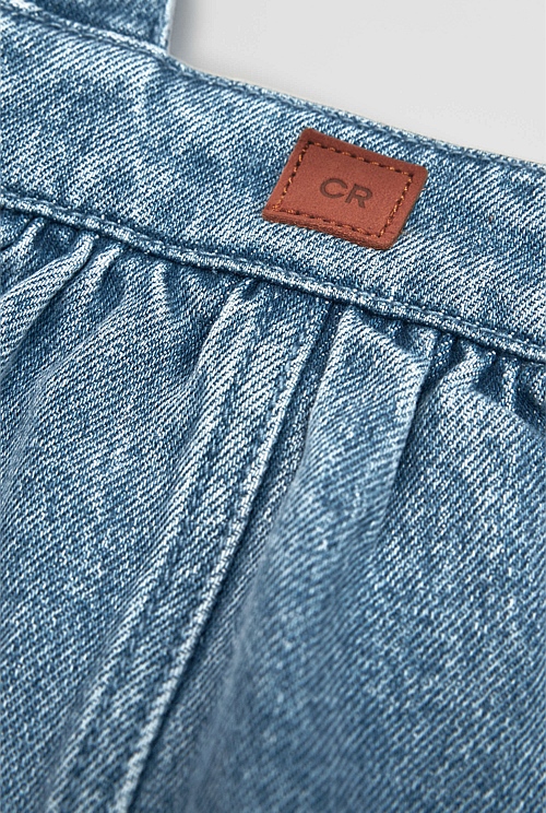Scallop Denim Pinafore Scallop Denim Pinafore