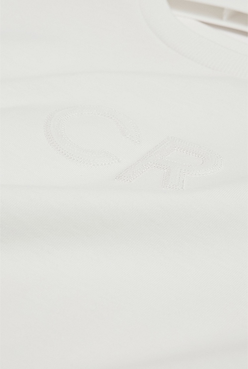 Australian Cotton Short Sleeve Sequin Logo T-Shirt Australian Cotton Short Sleeve Sequin Logo T-Shirt