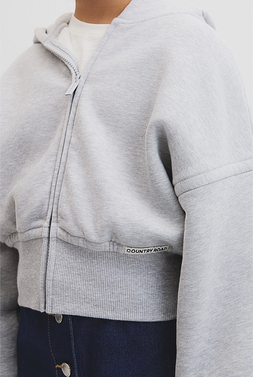 Teen Australian Cotton Cropped Zip Through Jacket`