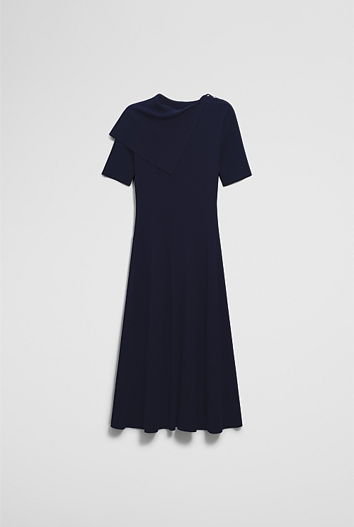 Trim Detail Knit Dress