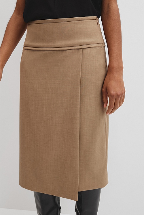 Wool Blend Wrap Skirt Wool Blend Wrap Skirt