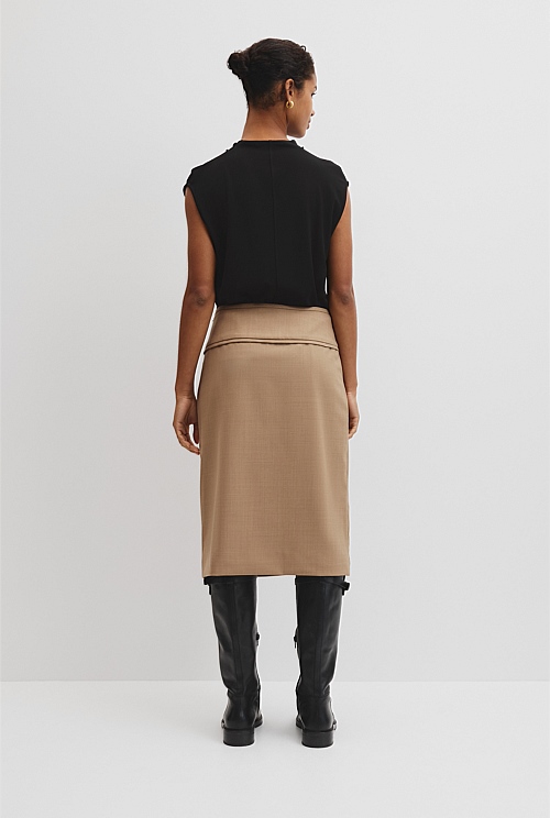 Wool Blend Wrap Skirt Wool Blend Wrap Skirt