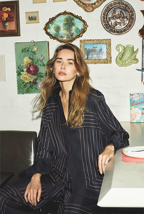 Print Long Sleeve Washable Silk Shirt Print Long Sleeve Washable Silk Shirt