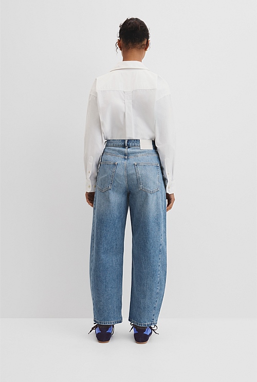 High Rise Barrel Jean