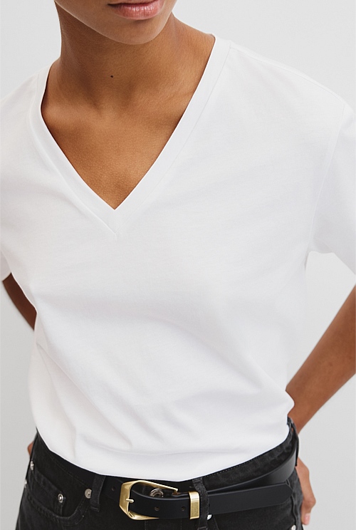 Australian Cotton V-Neck T-Shirt