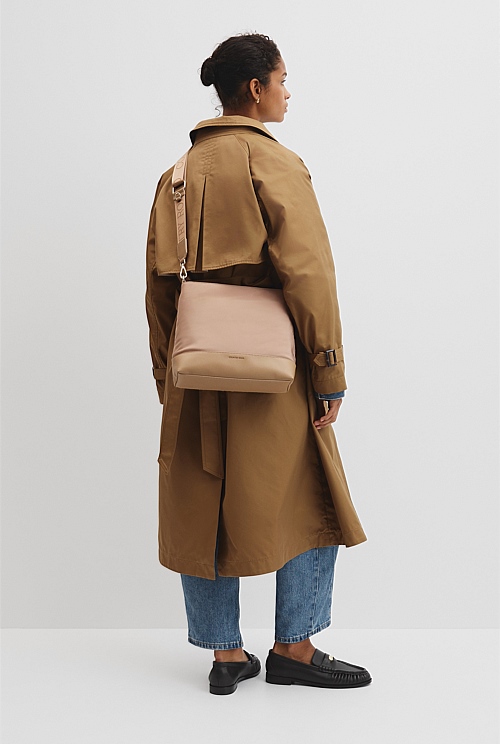Soft Top Zip Crossbody Bag
