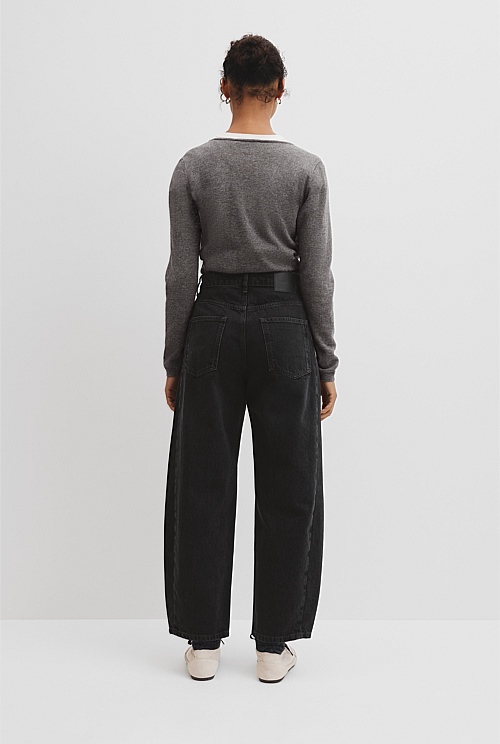 High Rise Barrel Jean
