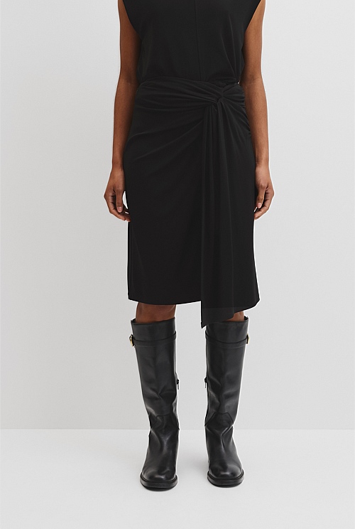 Twist Crepe Skirt Twist Crepe Skirt