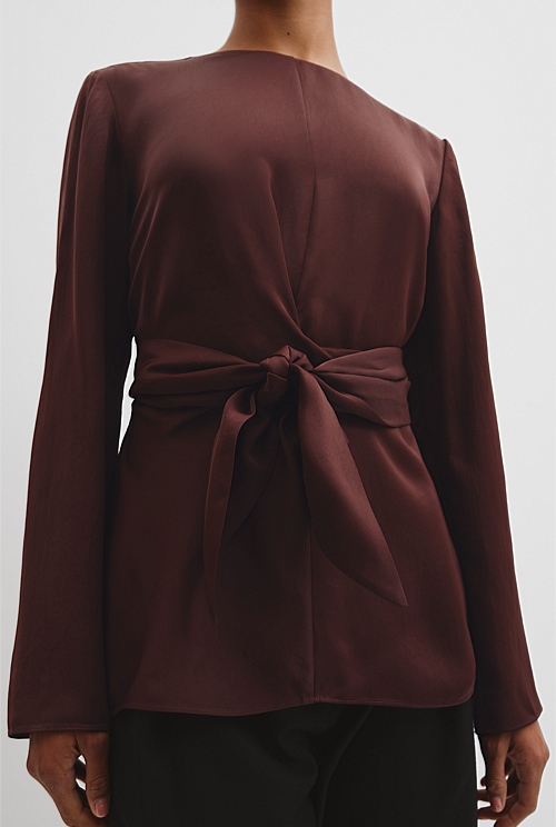 Twist Long Sleeve Blouse Twist Long Sleeve Blouse