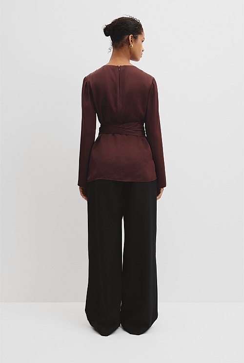 Twist Long Sleeve Blouse Twist Long Sleeve Blouse