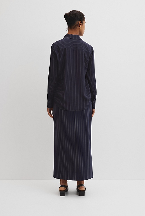 Pinstripe Silk Shirt Pinstripe Silk Shirt