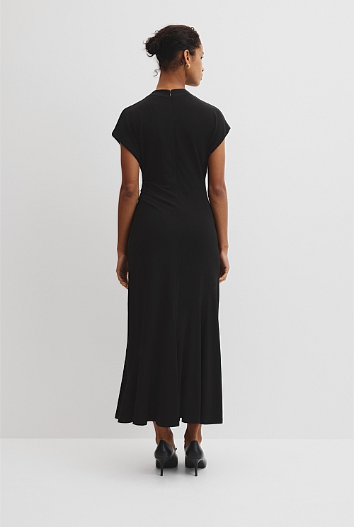 Drape Neck Dress