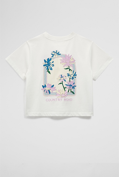 Teen Australian Cotton Short Sleeve Boxy Print T-Shirt Teen Australian Cotton Short Sleeve Boxy Print T-Shirt