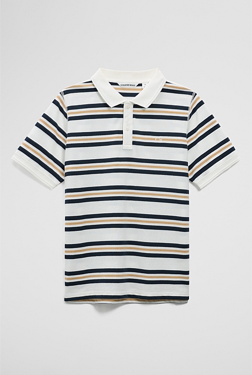 Teen Australian Cotton Stripe Polo Teen Australian Cotton Stripe Polo