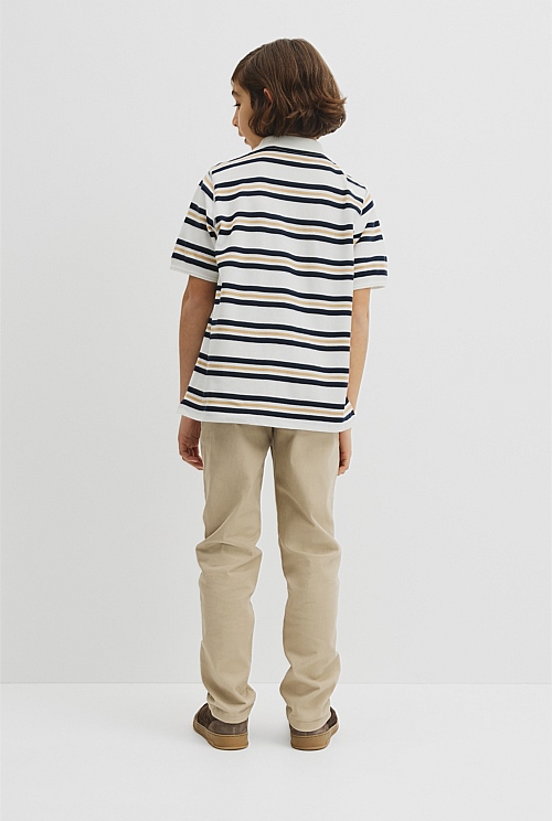 Teen Australian Cotton Stripe Polo Teen Australian Cotton Stripe Polo