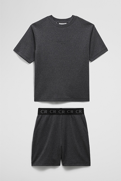 Teen Organically Grown Cotton Blend Short Sleeve Relaxed Pyjama Set
