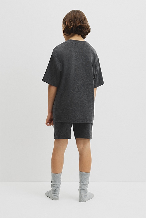 Teen Organically Grown Cotton Blend Short Sleeve Relaxed Pyjama Set