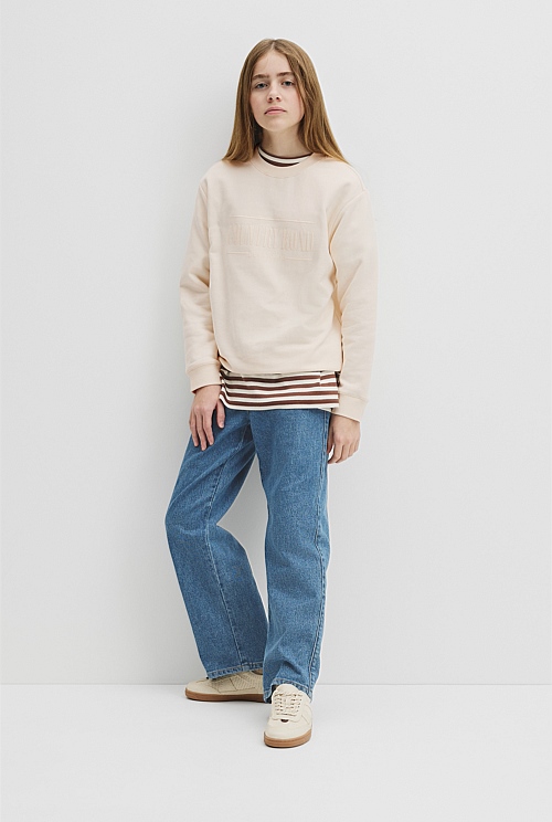 Teen Australian Cotton Relaxed Heritage Sweat Teen Australian Cotton Relaxed Heritage Sweat