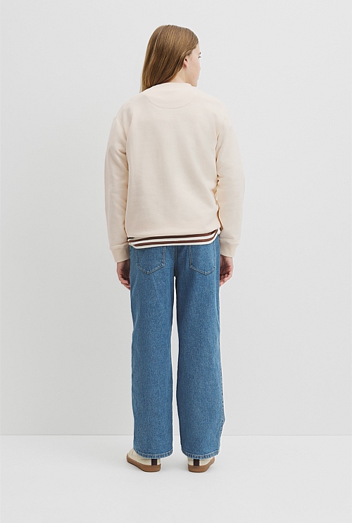 Teen Australian Cotton Relaxed Heritage Sweat Teen Australian Cotton Relaxed Heritage Sweat