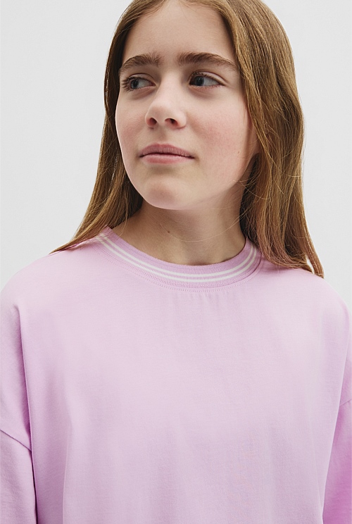 Teen Australian Cotton Short Sleeve Oversized T-Shirt Teen Australian Cotton Short Sleeve Oversized T-Shirt