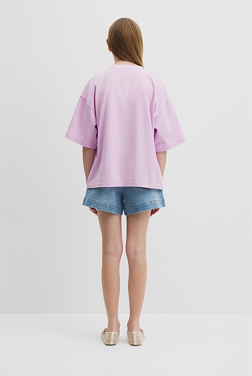 Teen Australian Cotton Short Sleeve Oversized T-Shirt Teen Australian Cotton Short Sleeve Oversized T-Shirt