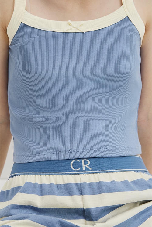 Teen Australian Cotton Sleeveless Cami Sleep Set Teen Australian Cotton Sleeveless Cami Sleep Set