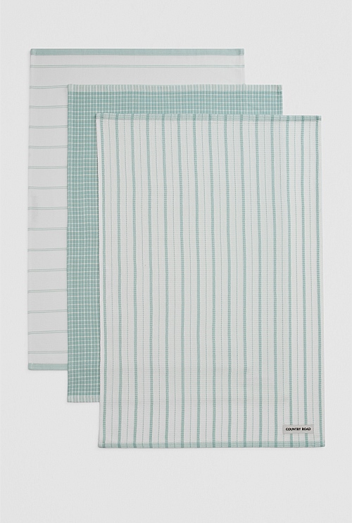 Laine Australian Cotton Tea Towel Pack of 3 Laine Australian Cotton Tea Towel Pack of 3