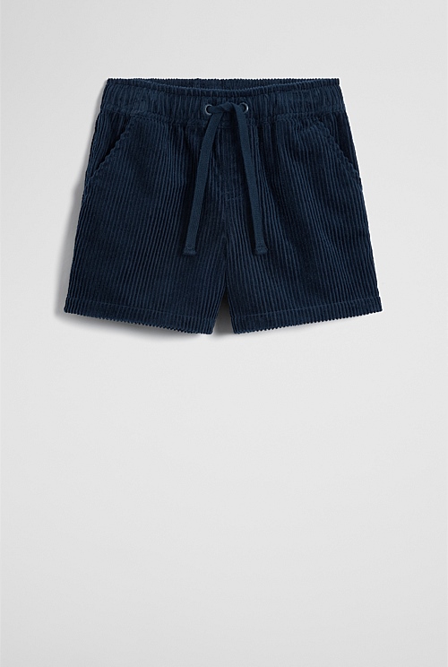 Organically Grown Cotton Pull On Cord Straight Short Organically Grown Cotton Pull On Cord Straight Short