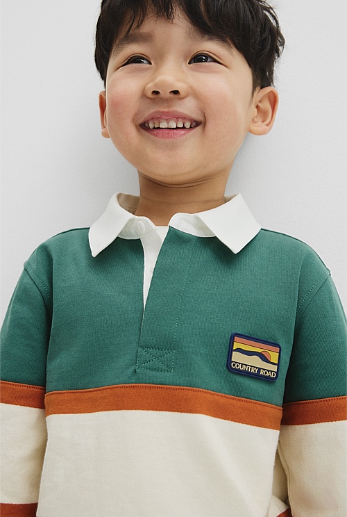 Organically Grown Cotton Panel Stripe Rugby Organically Grown Cotton Panel Stripe Rugby