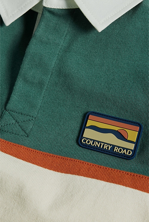 Organically Grown Cotton Panel Stripe Rugby Organically Grown Cotton Panel Stripe Rugby