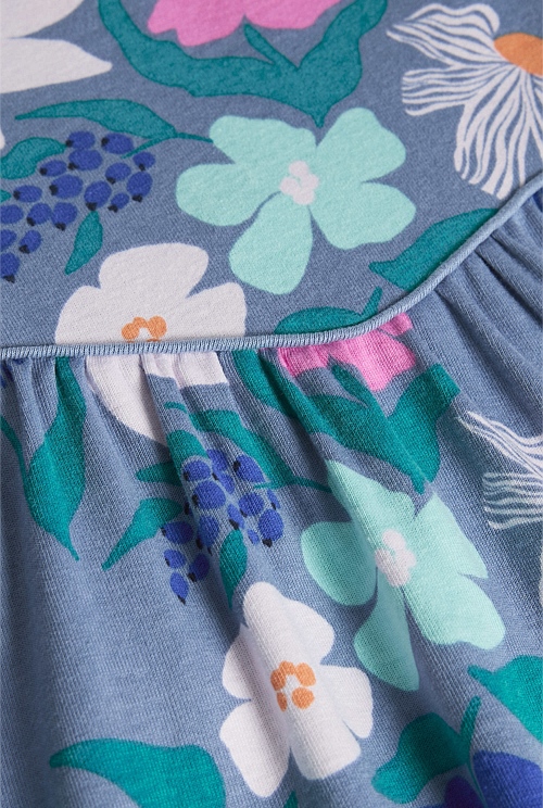 Australian Cotton Short Sleeve Print Jersey Dress