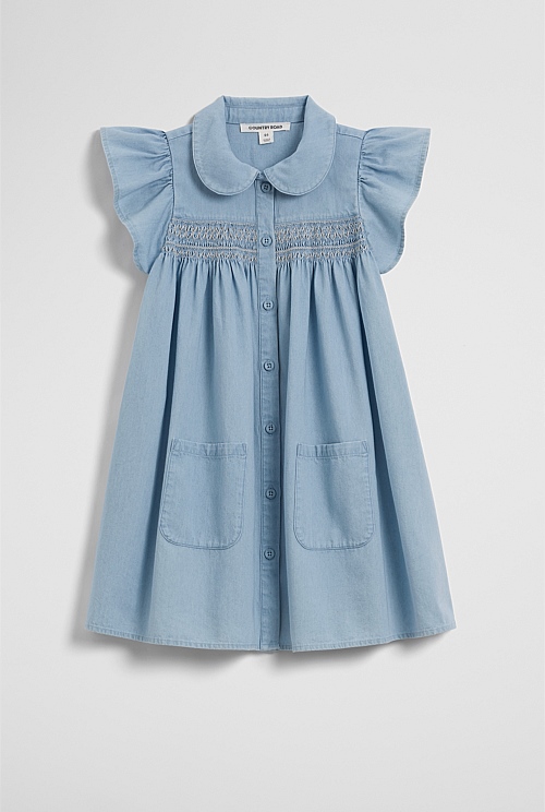 Organically Grown Cotton Short Sleeve Chambray Dress Organically Grown Cotton Short Sleeve Chambray Dress