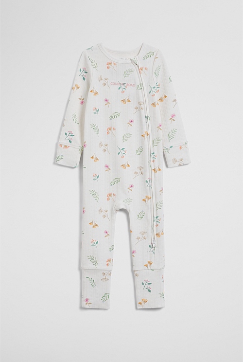 Organically Grown Cotton Blend Pointelle Jumpsuit