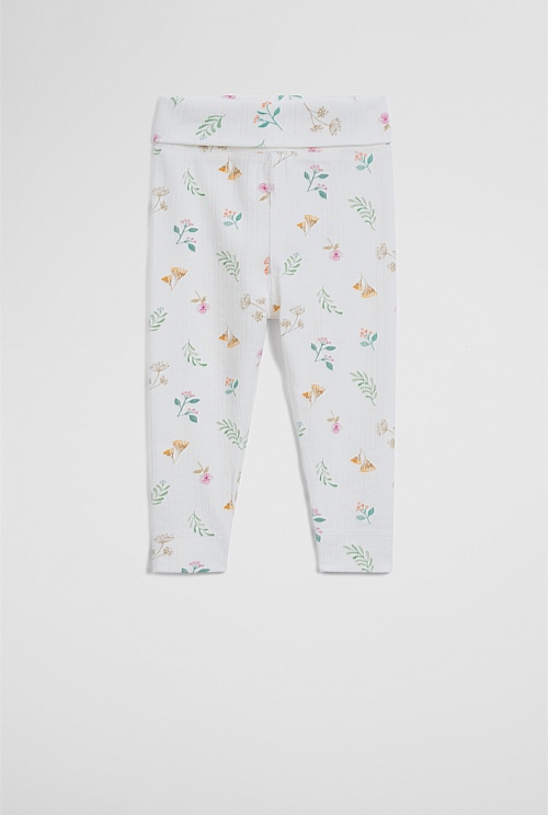 Organically Grown Cotton Blend Pointelle Pull On Pant Organically Grown Cotton Blend Pointelle Pull On Pant