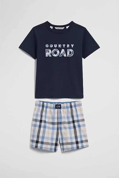 Australian Cotton Short Sleeve Logo Pyjama Set