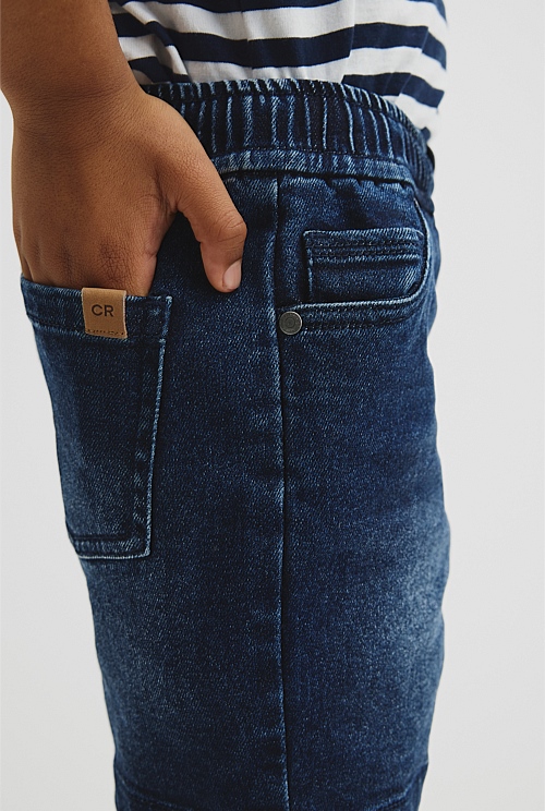 Pull On Denim Straight Pant Pull On Denim Straight Pant