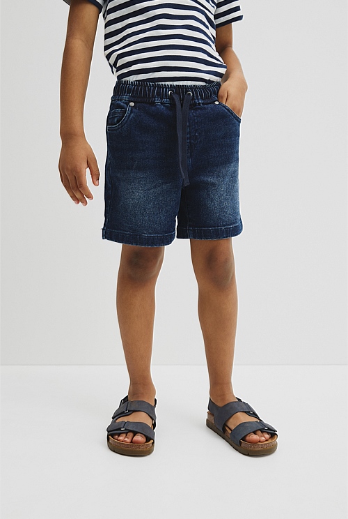 Pull On Denim Straight Pant Pull On Denim Straight Pant