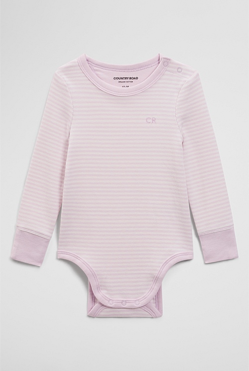 Organically Grown Cotton Long Sleeve Rib Bodysuit Organically Grown Cotton Long Sleeve Rib Bodysuit