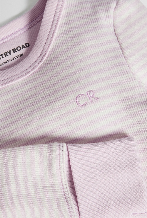 Organically Grown Cotton Long Sleeve Rib Bodysuit Organically Grown Cotton Long Sleeve Rib Bodysuit