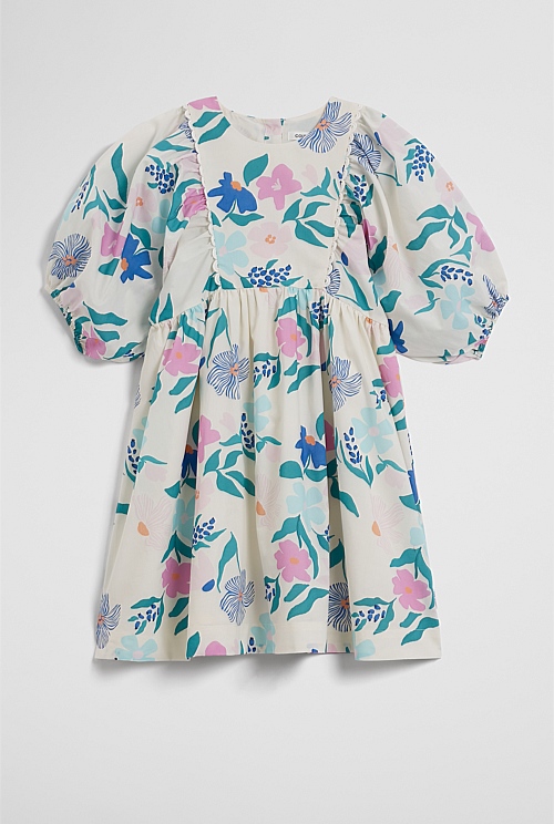 Short Puff Sleeve Print Dress Short Puff Sleeve Print Dress