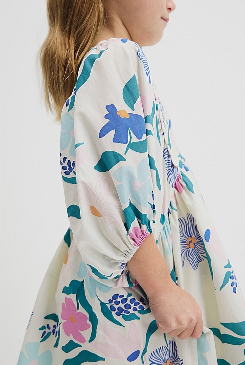 Short Puff Sleeve Print Dress Short Puff Sleeve Print Dress