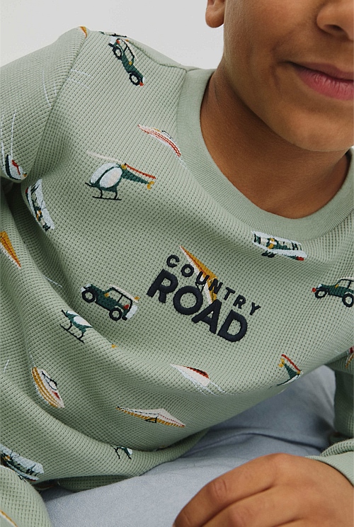Australian Cotton Long Sleeve Motor Sport Pyjamas