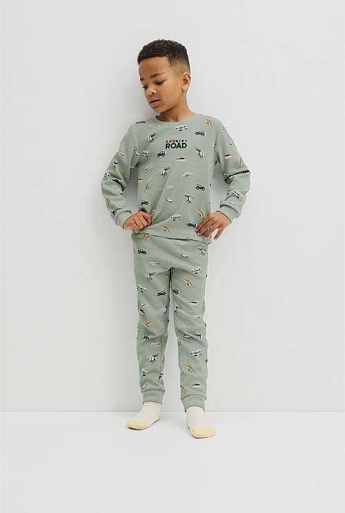Australian Cotton Long Sleeve Motor Sport Pyjamas