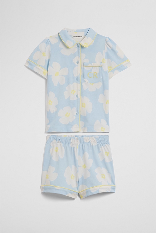 Australian Cotton Short Sleeve Button Through Sleep Australian Cotton Short Sleeve Button Through Sleep