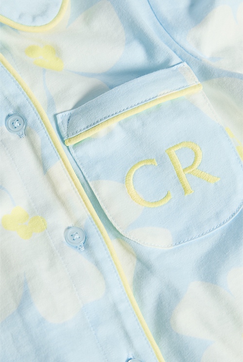 Australian Cotton Short Sleeve Button Through Sleep Australian Cotton Short Sleeve Button Through Sleep