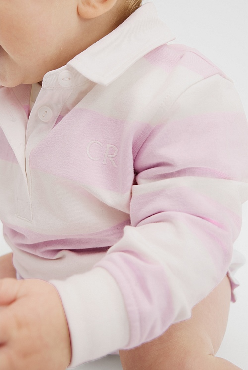 Organically Grown Cotton Blend Long Sleeve Rugby Top
