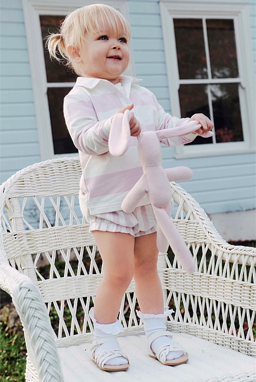 Organically Grown Cotton Blend Long Sleeve Rugby Top