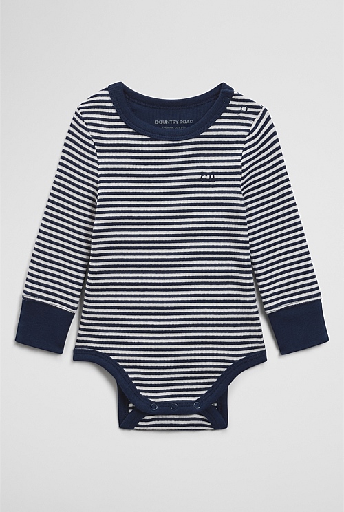 Organically Grown Cotton Long Sleeve Rib Bodysuit Organically Grown Cotton Long Sleeve Rib Bodysuit